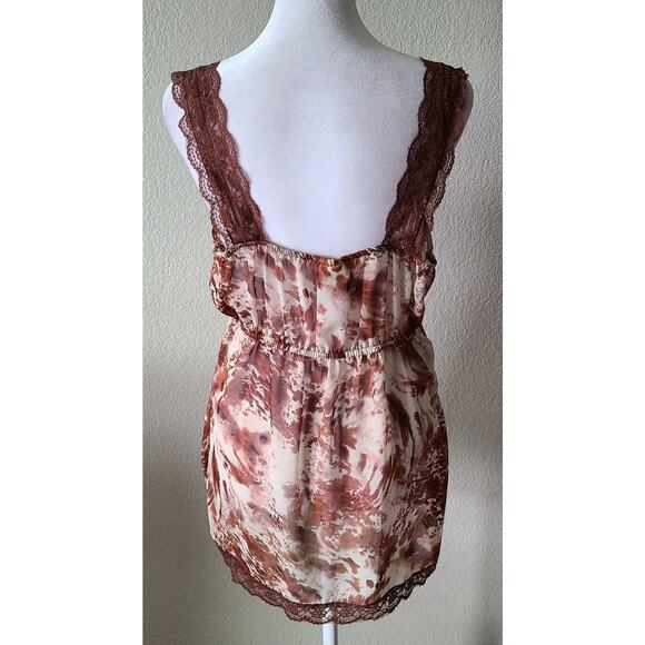 Y2K Babydoll Milkmaid Lace Cottagecore Top Dress LARGE Semi Sheer Retro Button U - Picture 4 of 11